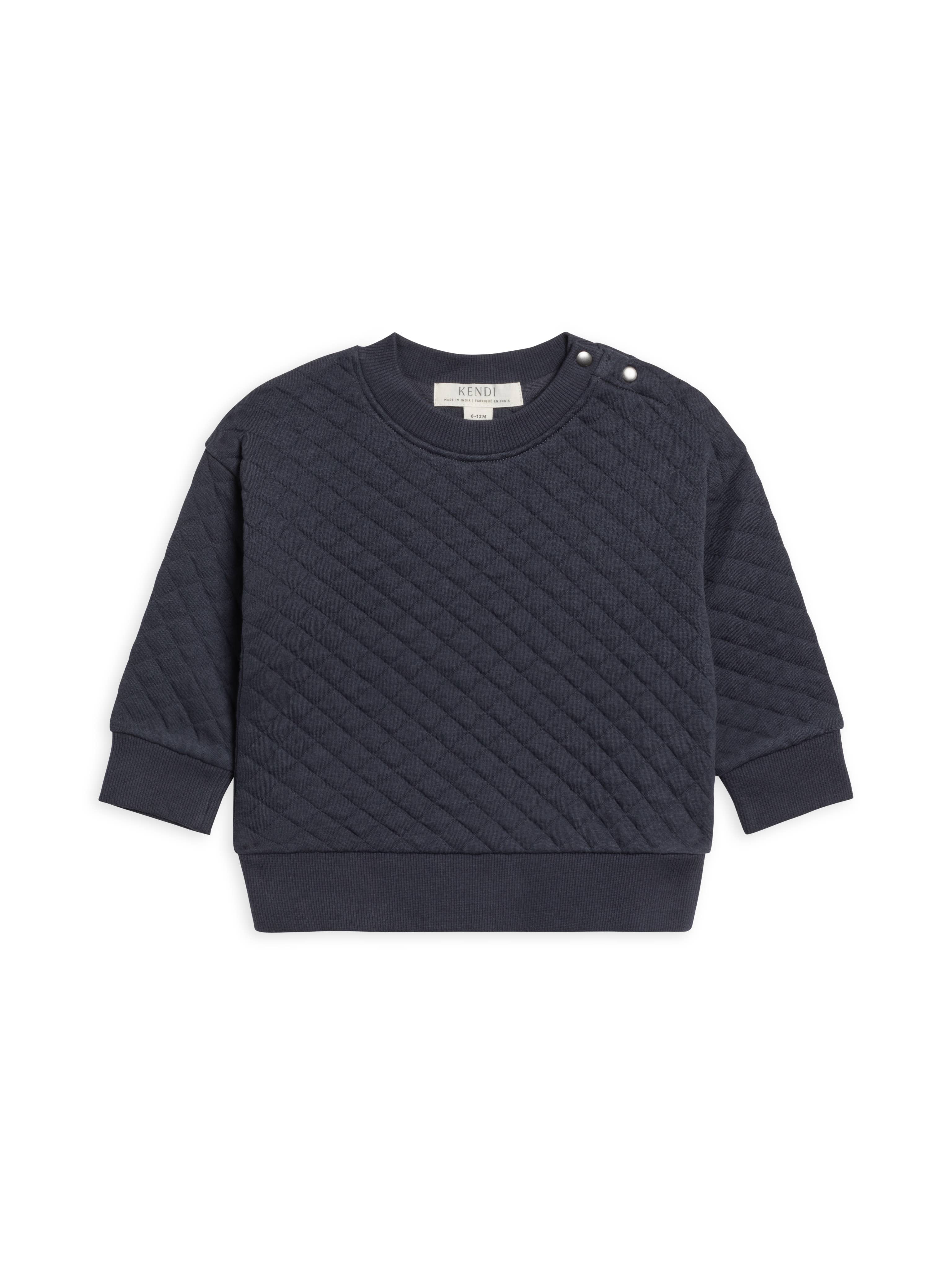 Image of Colored Organics - Sutton Quilted Jacquard Pullover